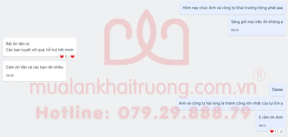 Nhận xét khách hàng về dịch vụ - Anh Huy, công ty *** quận 4