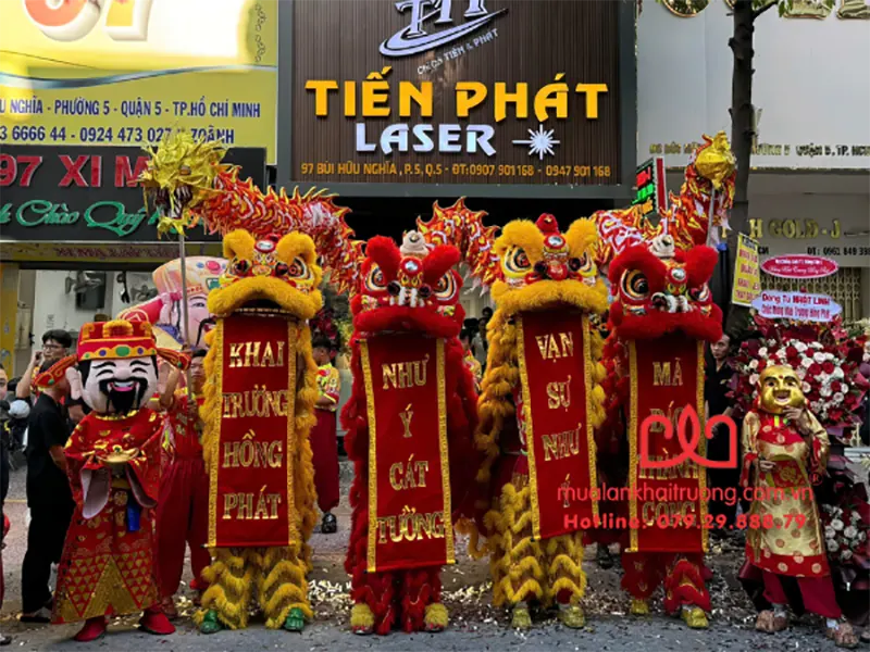 Dịch vụ múa lân khai trương tại Quận 4