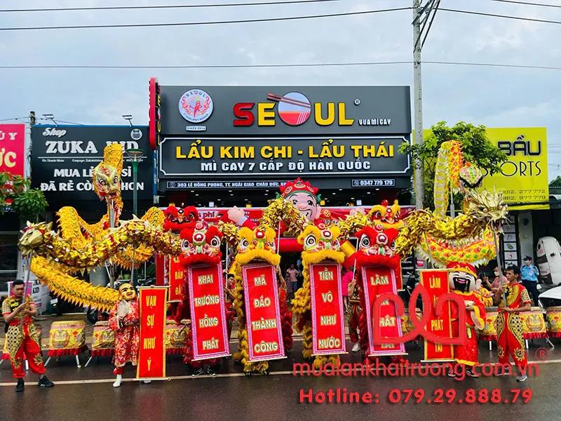 Dịch vụ múa lân sư rồng khai trương