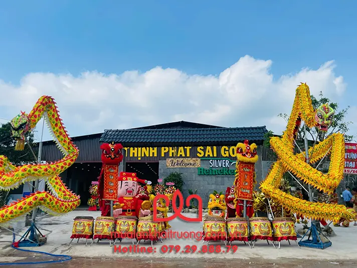 Quy trình của một buổi biểu diễn múa lân khai trương tại Gò Vấp