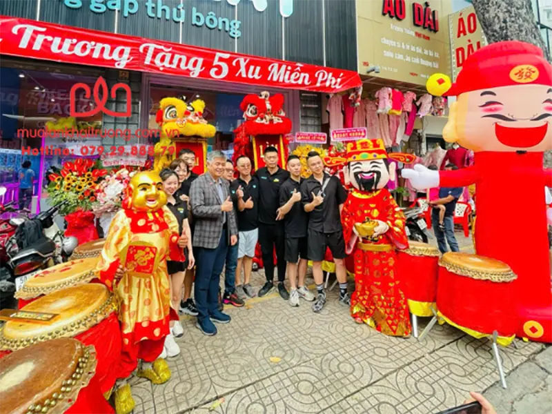 Cho thuê múa lân sư rồng khai trương