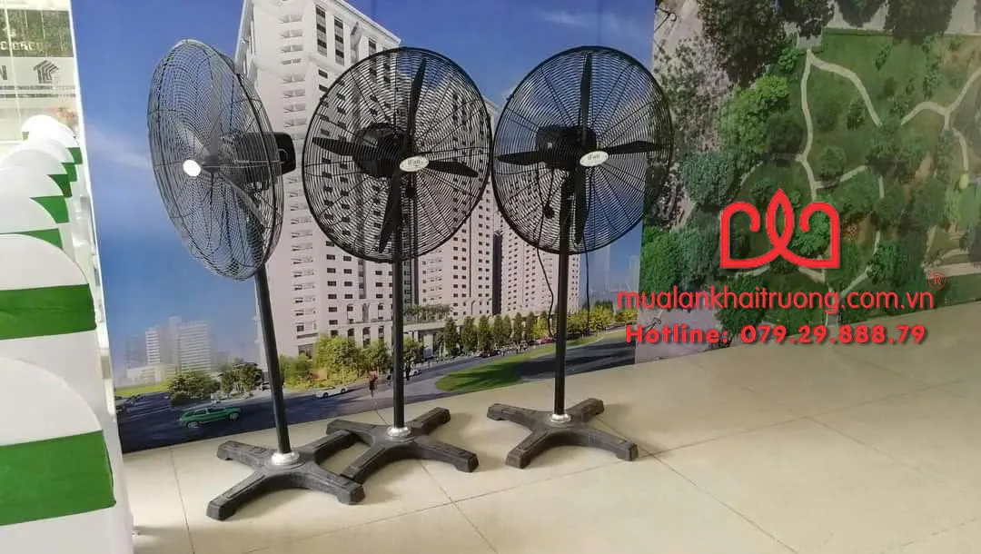 Quạt công nghiệp công suất lớn cho sự kiện ngoài trời tại Múa lân khai trương